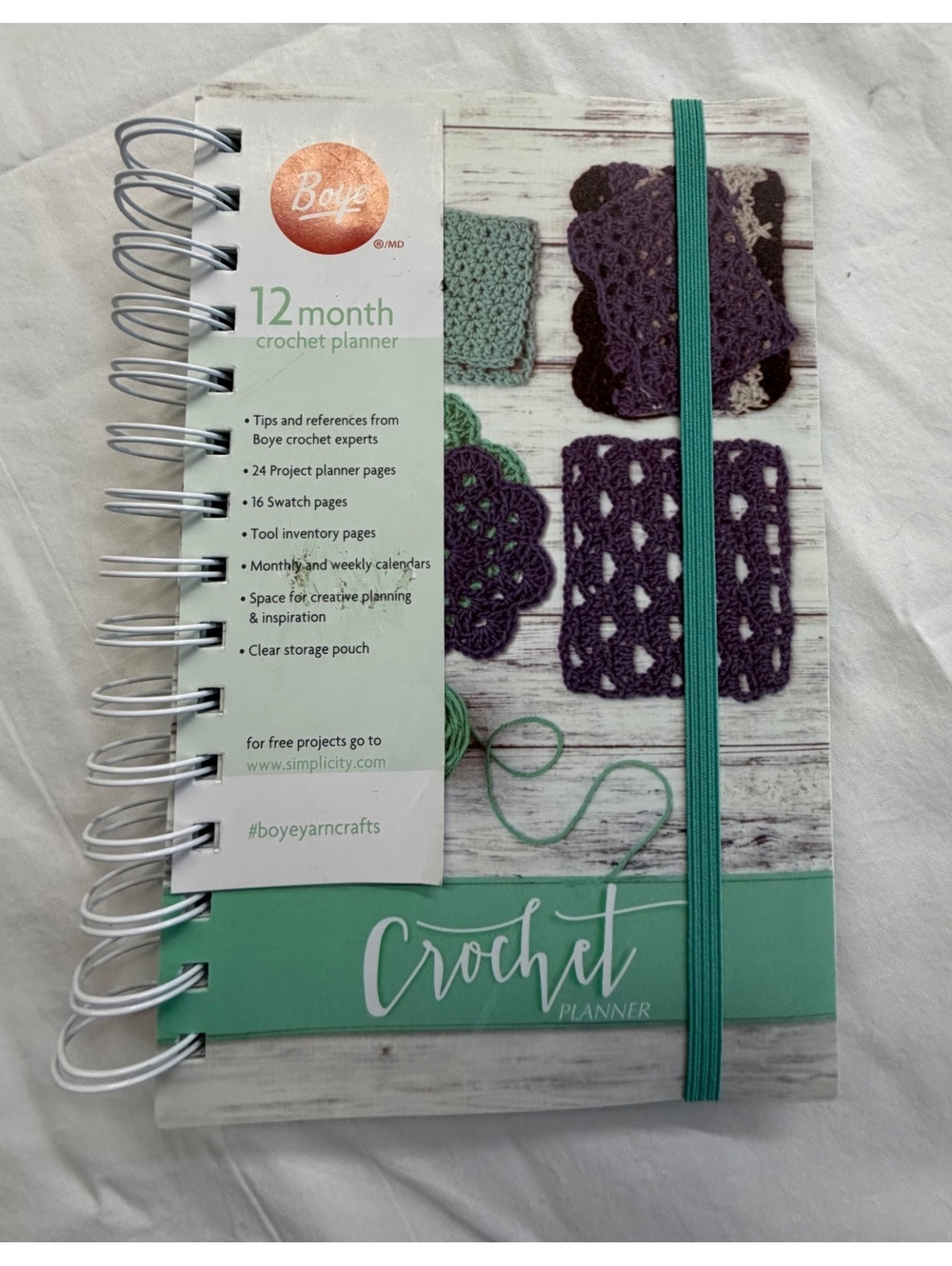 Boye 12 Month Crochet Planner Journal Project Organizer Yarn Hook Reference